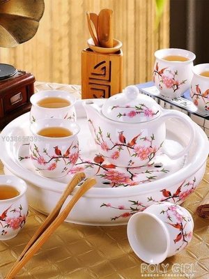 洛威茶具套裝 家用 現代簡約景德鎮茶具陶瓷整套功夫茶壺茶杯茶盤lif11688