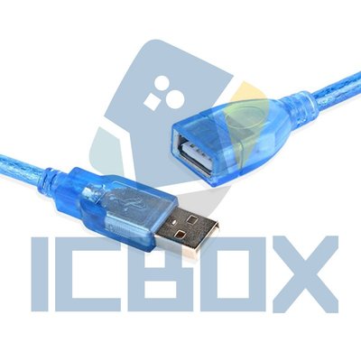 [ICBOX] USB延長線1.5M 公對母 USB2.0 傳輸充電二合一連接線 /0200101546001