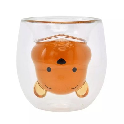 2023維尼日《預購》Pooh's Breakfast 日本迪士尼商店 正版 小熊維尼 耐熱雙層玻璃杯 馬克杯