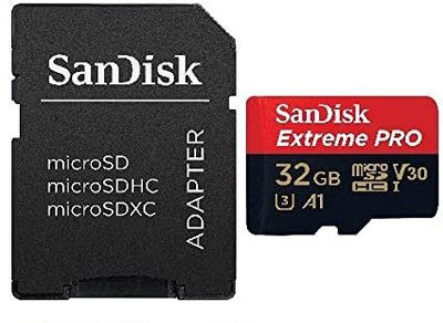 SanDisk Extreme PRO microSDHC 32GB 記憶卡 TF 32G U3 A1 V30 100MB/s 公司貨 SDSQXCG