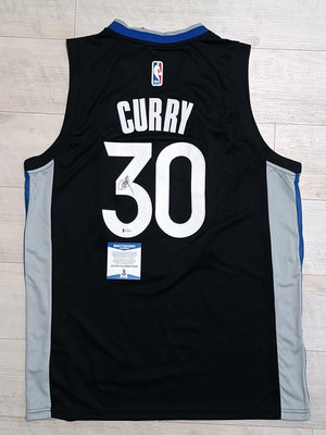 NBA 咖哩 Stephen Curry 簽名球衣 #BAS認證 城市主題版