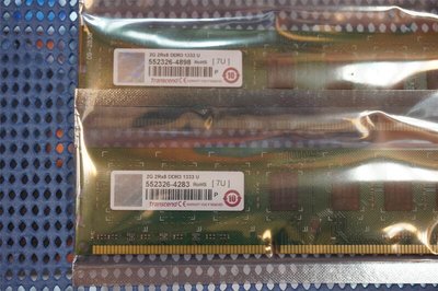 全新未拆 創見 2GB DDR3-1333桌上型記憶體 靜電袋包裝 原廠終保