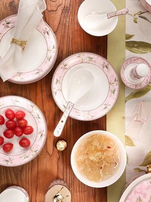 歐式骨瓷餐具盤子創意菜盤餐盤碟子湯碗高級感家用碗套裝特艾超夯 精品