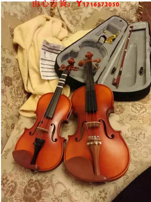 可開發票量大優惠實木小提琴初學者兒童入門級成人演奏級學生考級手工制做專業樂器