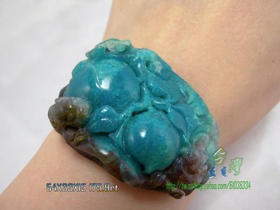 【阿誠#收藏】《藍玉髓俗稱台灣藍寶》帶玻璃種  巧雕 手排