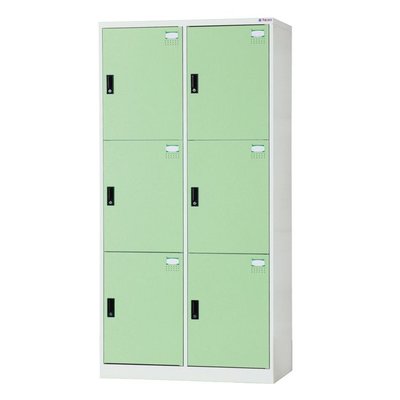 【DS15-5】六人用置物櫃(全鋼製)(綠色) HDF-2506B