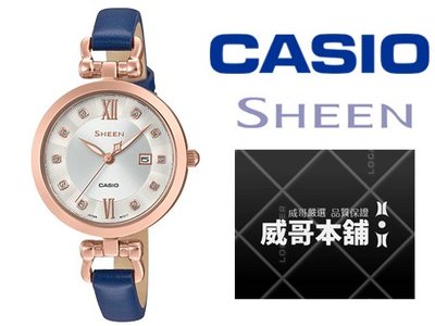 【威哥本舖】Casio台灣原廠公司貨 SHEEN系列 SHE-4055PGL-7A 簡約時尚三針女石英錶