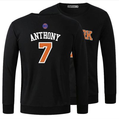 🔥甜瓜Carmelo Anthony安東尼長袖棉T恤上衛衣🔥NBA尼克隊Nike耐克愛迪達運動籃球衣服大學T男647