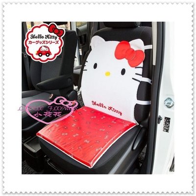 小花花日本精品♥ Hello Kitty 汽車椅墊  前座汽車椅墊 椅套 座墊  貓臉  草莓緞帶88927701