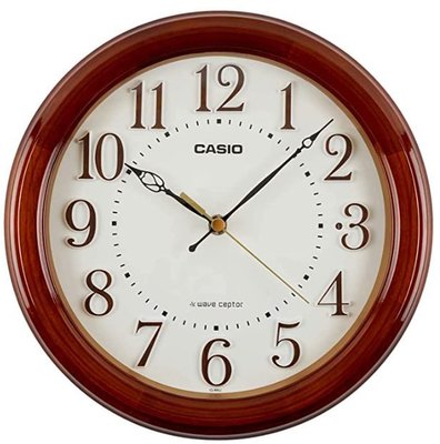 日本進口 好品質 正品   SIO卡西歐 木框造型掛鐘座鐘 牆上木色質感時鐘電波鐘鐘錶送禮禮品
