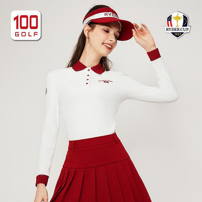 RyderCup萊德杯高爾夫女裝長袖T恤秋季時尚復古新風翻領Polo衫
