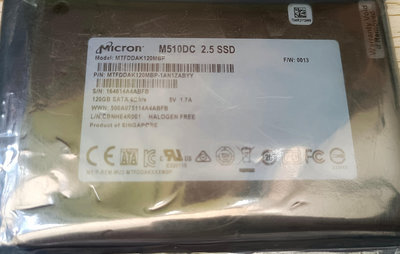 Micron/鎂光  M510DC  120G  SATA  固態硬碟