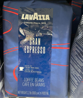 4/20前 義大利 LAVAZZA Gran Espresso 重味咖啡豆1000g/包 最新到期日2025/5/30 hoi 香醇濃縮咖啡豆