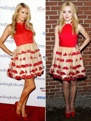 Alice + Olivia 明星款 紅唇刺繡洋裝 喜宴禮服 連身裙