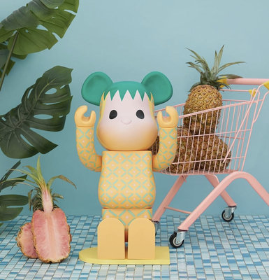 全新現貨 CLOT x Be@rbrick Pink Pineapple 1000% 粉紅鳳梨 Medicom Toy 聯名 庫伯力克熊 水果系列