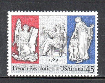 【流動郵幣世界】美國1989年法國大革命二百週年郵票