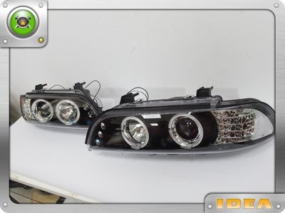 泰山美研社20051904 BMW 寶馬 E39 CCFL光圈LED方向燈魚眼黑底大燈