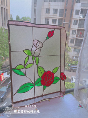 原創系列 彩色玻璃玫瑰花系列托盤