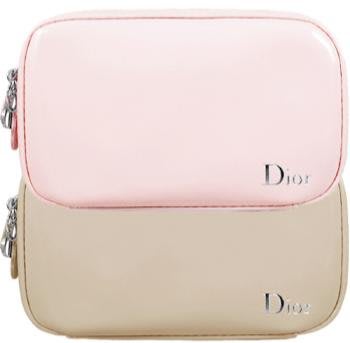 Dior 迪奧 簡約漆皮化妝包 小物包 美妝包 粉紅色