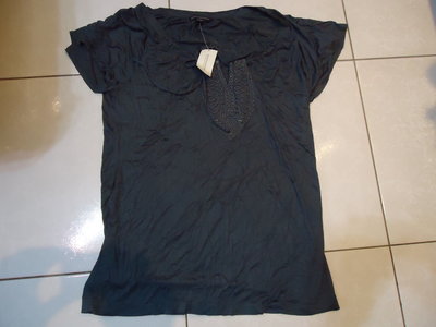 Banana Republic 靛青色短袖上衣,尺寸:M,胸寬:47.5cm,全新未穿標籤未剪,特價大出清