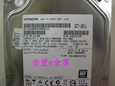 【登豐e倉庫】 YF14 Hitachi HDS721010DLE630 1TB SATA3 硬碟