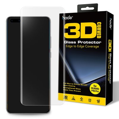 hoda【華為 HUAWEI P40 Pro +】3D防爆 9H 玻璃保護貼 (uv膠全貼合滿版)