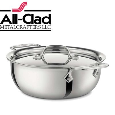 美國 All-Clad D3 STAINLESS Cassoulet 不銹鋼 3QT 2.8L 22cm 含蓋  湯鍋