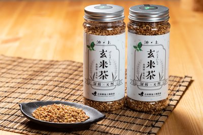♛妮塔小舖♛【池上農會】玄米茶 300g/罐 養身健康 糙米烘焙 無咖啡因