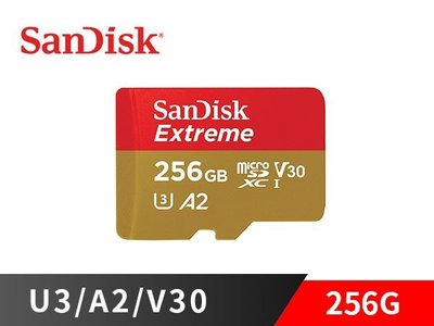 促銷 升級190M Sandisk Extreme MicroSDXC TF 256GB A2 160M 記憶卡 無轉卡