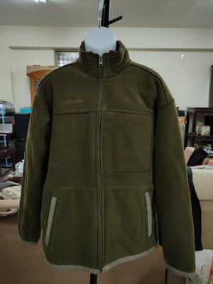 (二手)Columbia軍綠色刷毛防寒外套(L)(B523)