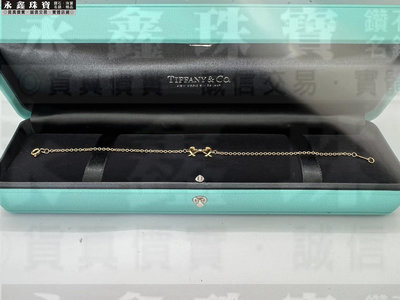 Tiffany&Co. 蒂芬妮 雙重 Loving Heart 鑽石手鍊 18K黃金 n1193