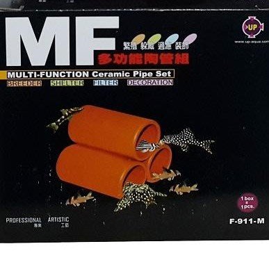 職人工具 水族用品 台灣UP雅柏 MF精緻陶瓷系列-多功能陶管組 (紅色 F-911-M)