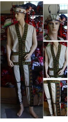 融藝製造 -- 原住民服飾&amp;布料 -- 排灣族男生服飾 -- 2800元