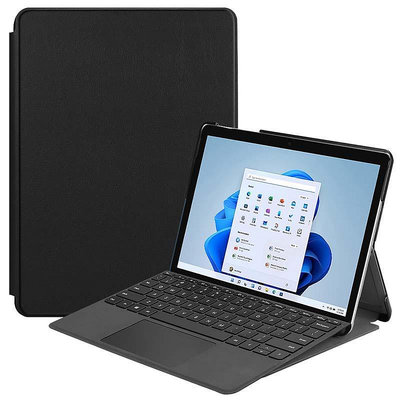 商務素色翻蓋保護殼適用於微軟 Surface Go 3 2 SurfaceGo Go2 Go3 內撐支架站立皮套 保護套