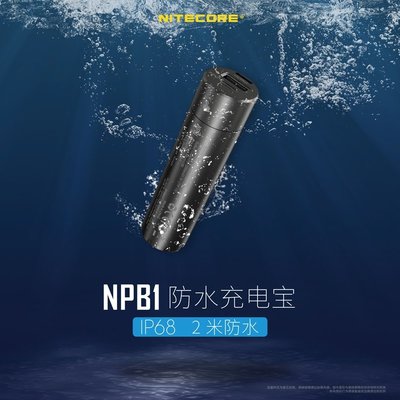 【錸特光電】Nitecore NPB1 防水充電 行動電源 5,000mAh 水中 Go Pro邊充邊錄  IP68 可