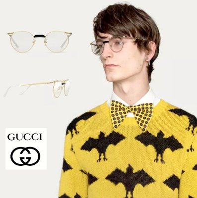Gucci ►（金屬金色框）貓眼圓框框型 眼鏡 光學鏡框 中性款｜100%全新正品｜特價!