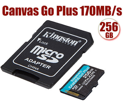 KINGSTON 256G 256GB microSDHC Canvas Go Plus 170MB/s 金士頓 記憶卡