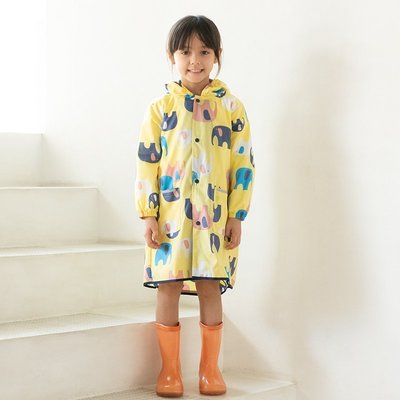 現貨!日本WPC 頑皮象M 空氣感兒童雨衣/防水外套 附收納袋(95-120cm)