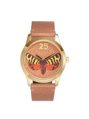 愛麗絲小舖~全新真品 Gucci G-Timeless Watch, 38mm 淺咖啡色款女錶~特價