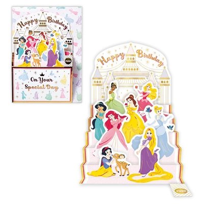 【莫莫日貨】hallmark 日本原裝進口 正版 迪士尼 公主 小美人魚 樂佩 立體音樂 生日卡片 生日卡 01144