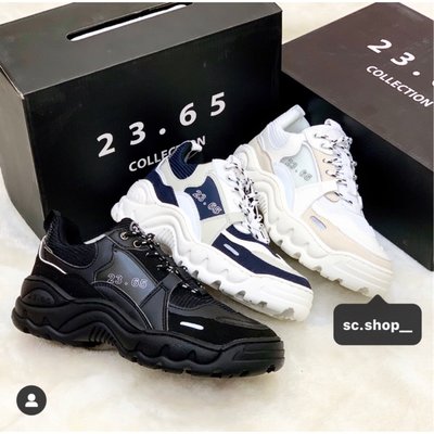 糖果小屋『Sc 』實體店面����韓國 23.65 v2 米白 全黑 米藍 白粉 復古老爹鞋