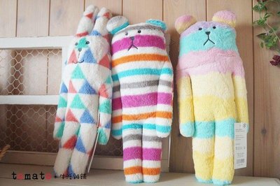 ˙ＴＯＭＡＴＯ生活雜鋪˙日本進口雜貨SKIP CRAFTHOLIC宇宙人 熊 兔子繽紛彩色系列布偶抱枕(小款現貨)