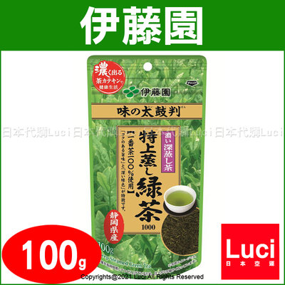 日本製 伊藤園 特上蒸緑茶 味の太鼓判 一番茶100% 100g 茶葉 煎茶 綠茶 宇治 抹茶飲品 日本代購