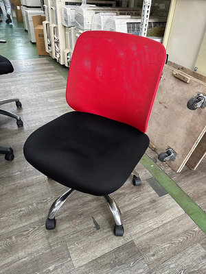 吉田二手傢俱❤紅黑色透氣網布OA椅 辦公椅 旋轉椅 電腦椅 會議椅 洽談椅 櫃台椅 主管椅 員工椅 升降椅