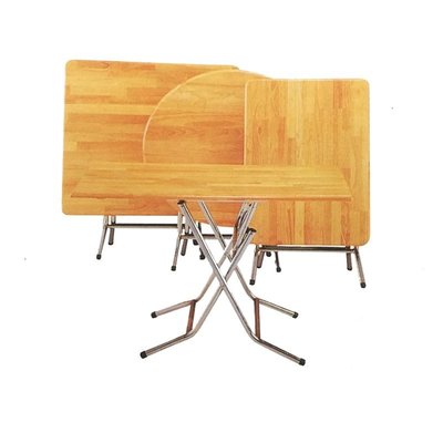 ❖時代歐❖ 實木面電鍍折合桌 摺疊桌 餐桌 營業桌 實木桌