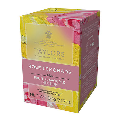 TAYLORS英國泰勒玫瑰檸檬風味茶(無咖啡因)20茶包/盒,皇家植物園花草茶,附發票【吉瑞德茶坊】