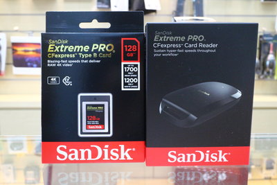 【日產旗艦】Sandisk Extreme PRO Type B CFexpress 128G +專用讀卡機 公司貨