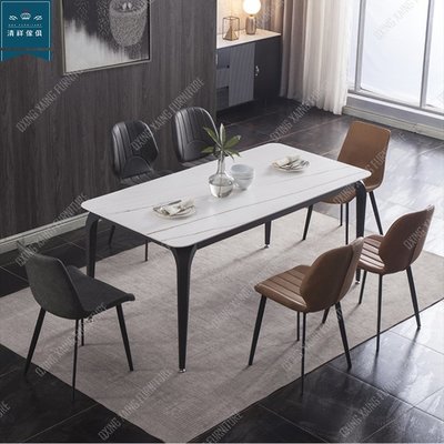 【新竹清祥傢俱】PRT-36RT16 現代設計簡約造型岩板餐桌(不含椅) 180cm