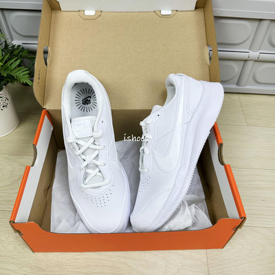 現貨 iShoes正品 Nike Varsity Leather GS 大童 女鞋 全白 休閒鞋 CN9146-101
