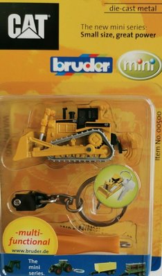 德國 BRUDER 1：128 拖拉機/推土機塑料模型玩具鑰匙圈共四款可選 任選一款